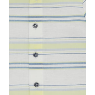 CAMISA RAYAS ANCHAS AZUL Y AMARILLO