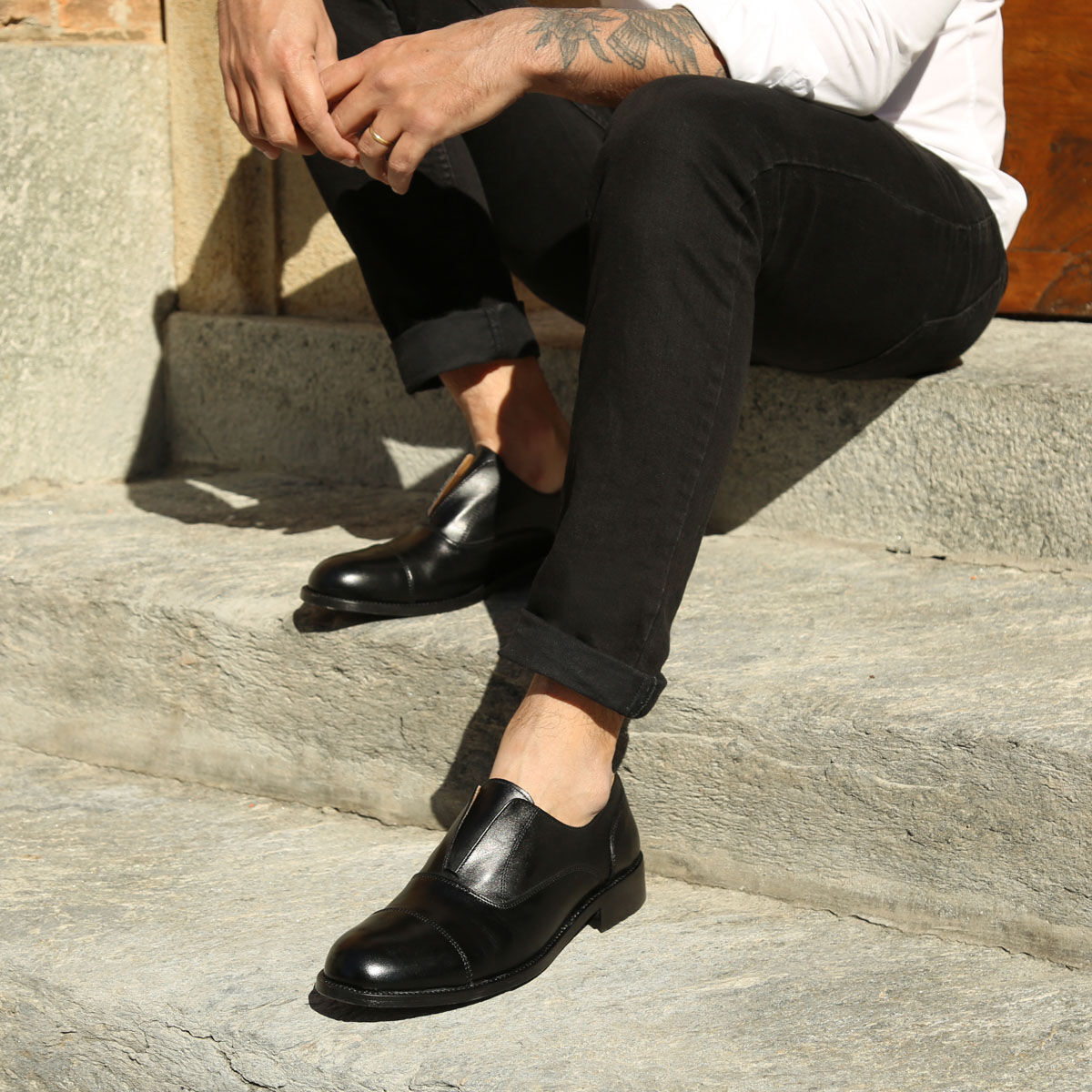 Zapatos Oxford para Hombre - Duca di Morrone Lucas Leather Black