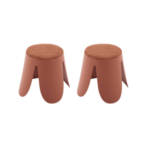 Tabouret empilable enfant bouclette texturée (lot de 2) NIKI KIDS