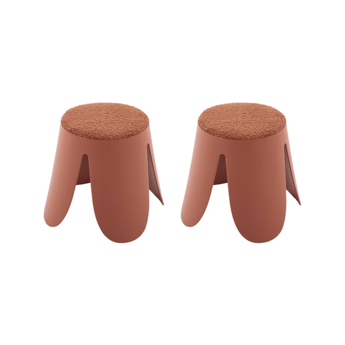 Tabouret empilable enfant bouclette texturée (lot de 2) NIKI KIDS