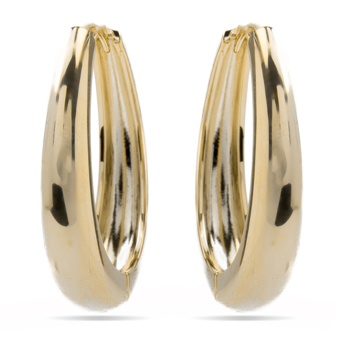 Pendientes de 31mm de diámetro acabado oro 18K