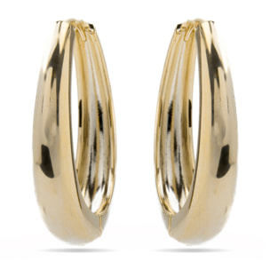 Pendientes de 31mm de diámetro acabado oro 18K