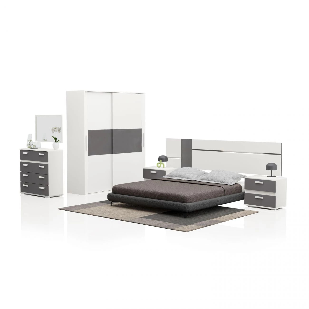 Dormitorio Ataneq Air 4C Plus Blanco - Grafito