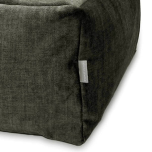 Puff desenfundable ATLANTIS gris oscuro 50x50x25 cm
