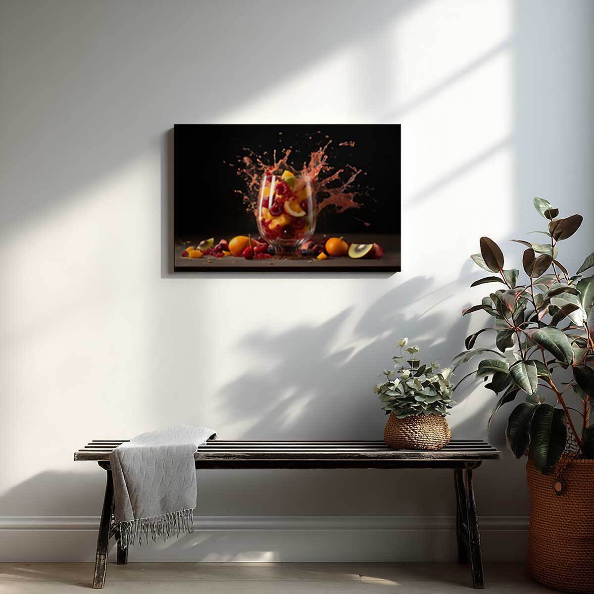 Tableau éclat gourmand aux fruits frais Toile imprimée