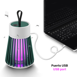 Atrapa mosquitos eléctrico BG-002 portátil con batería. Luz de 365 NM para atrapar mosquitos.