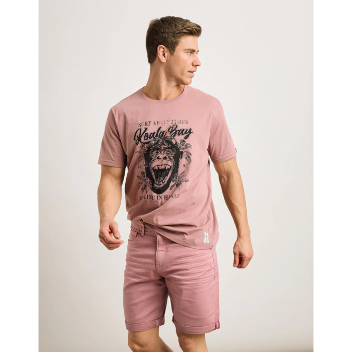 Camiseta Manga Corta Rosa Ceniza - Monquecito