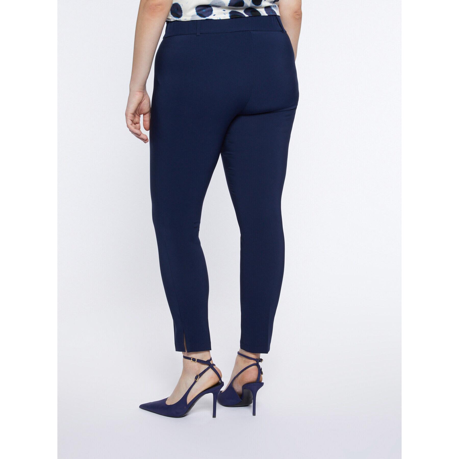 Fiorella Rubino - Pantalón slim en tejido técnico - Azul