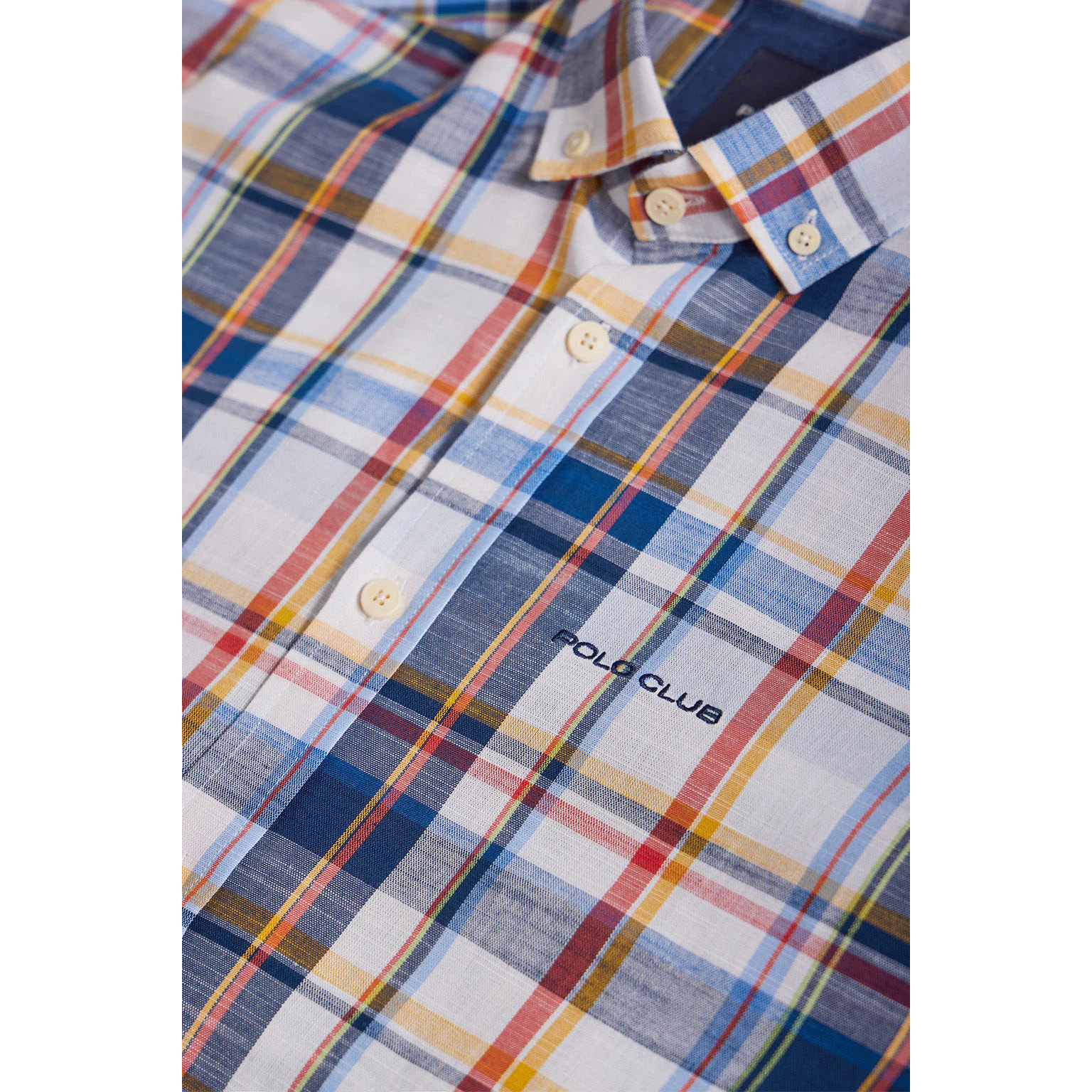 Camisa de cuadros en tonos multicolor con logo Polo Club