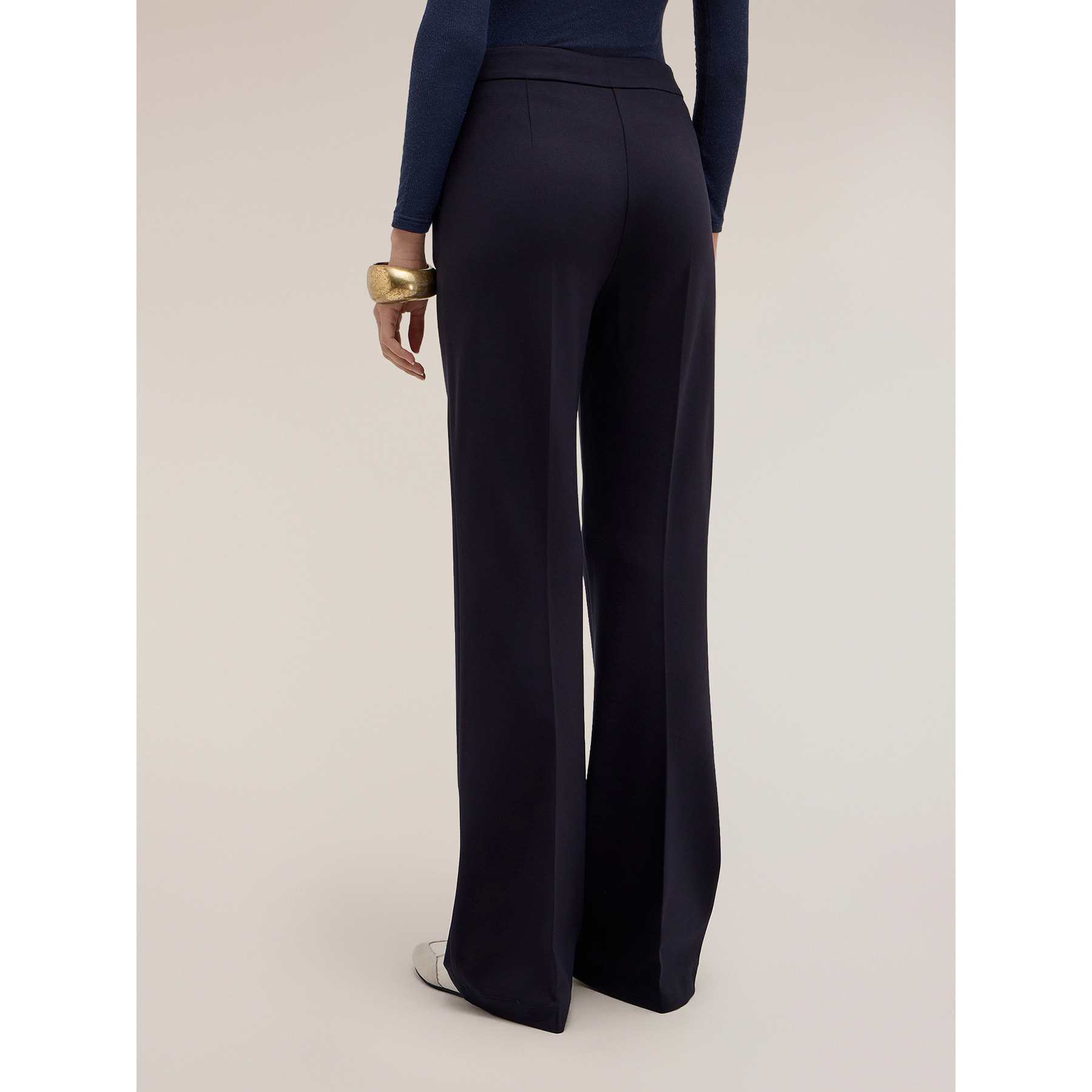 Motivi - Pantaloni flare in punto milano - Blu