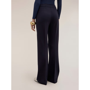 Motivi - Pantaloni flare in punto milano - Blu