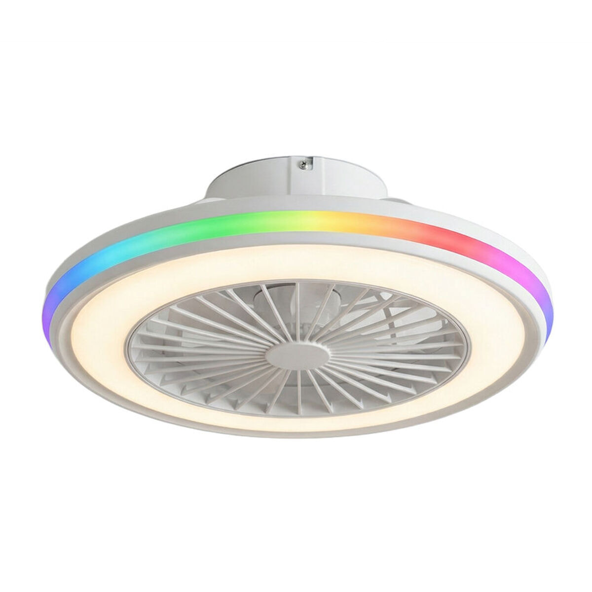 Ventilatore da soffitto con luce LED RGB, pale nascoste e telecomando Nexory InnovaGoods