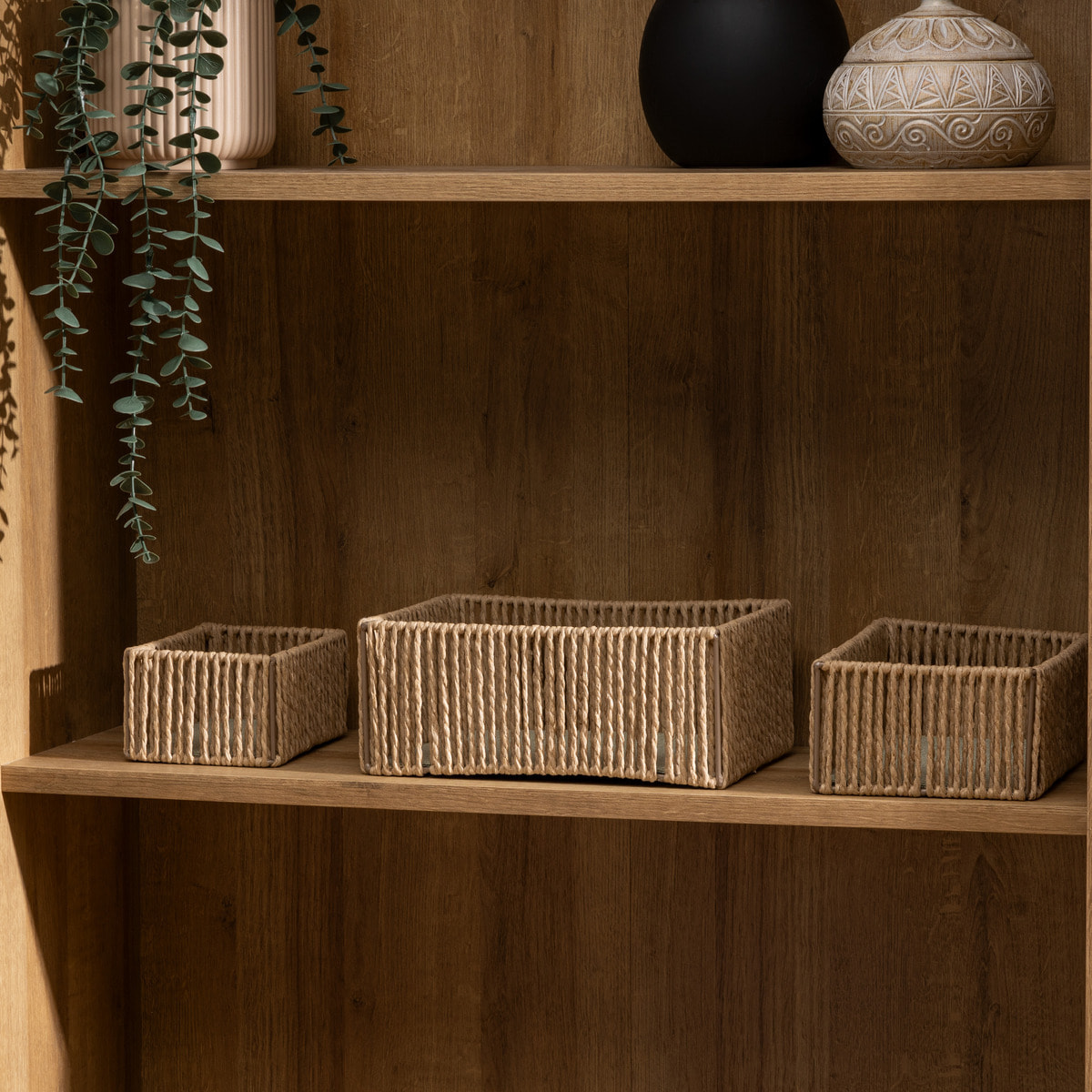 Lot de 3 paniers "Ali" marron S/M/L