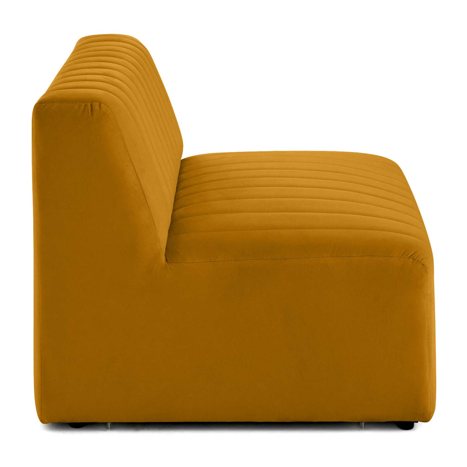 Nova - module d'assise sans accoudoirs - en velours - Jaune