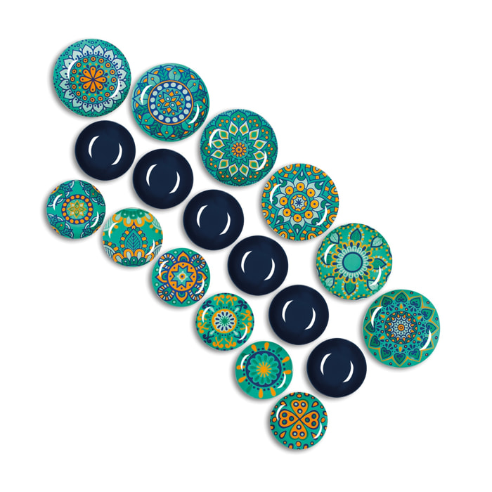 Servizio piatti 18 pezzi Excelsa – Mandala Mediterraneo, Porcellana Multicolore