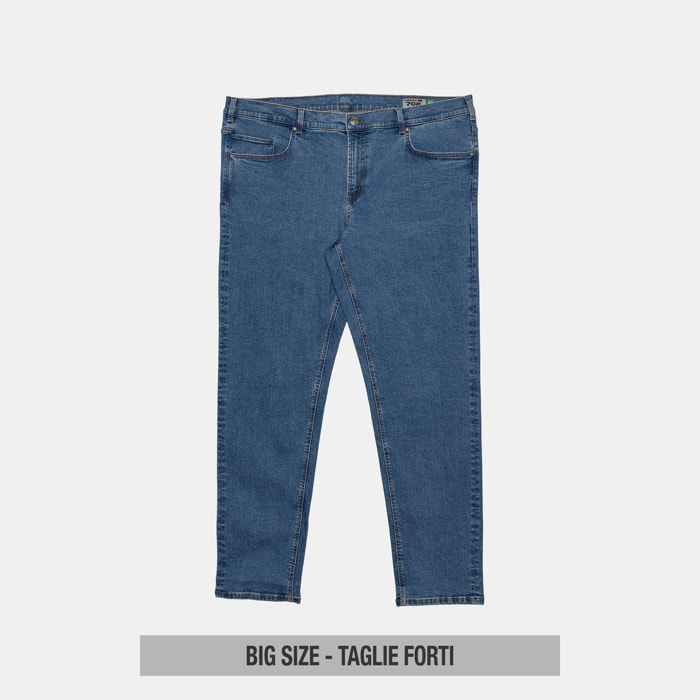 BIG SIZE JEANS 5 TASCHE TAGLIE DA 60 A 68
