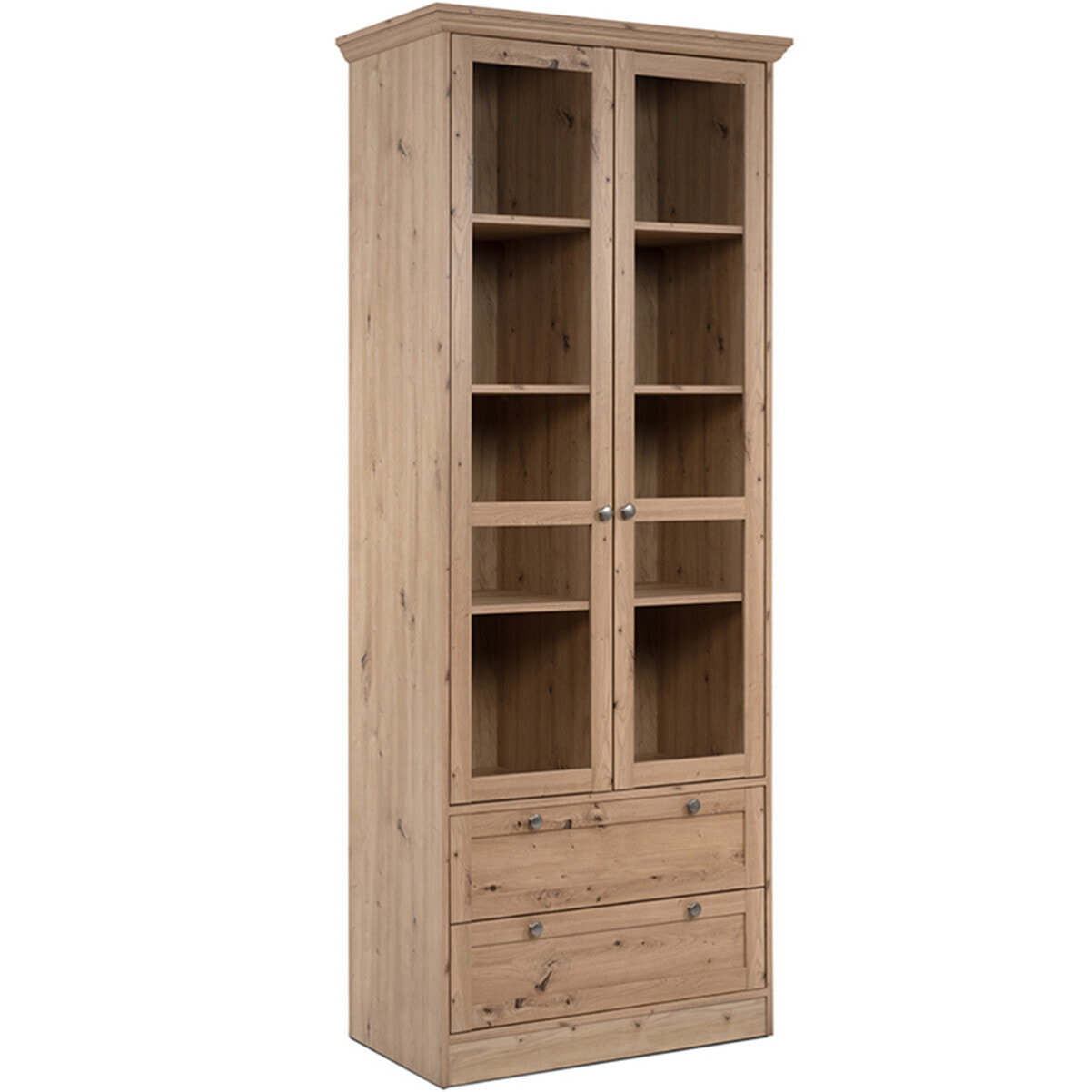 Vaisselier 2 portes vitrées 2 tiroirs - SAGA