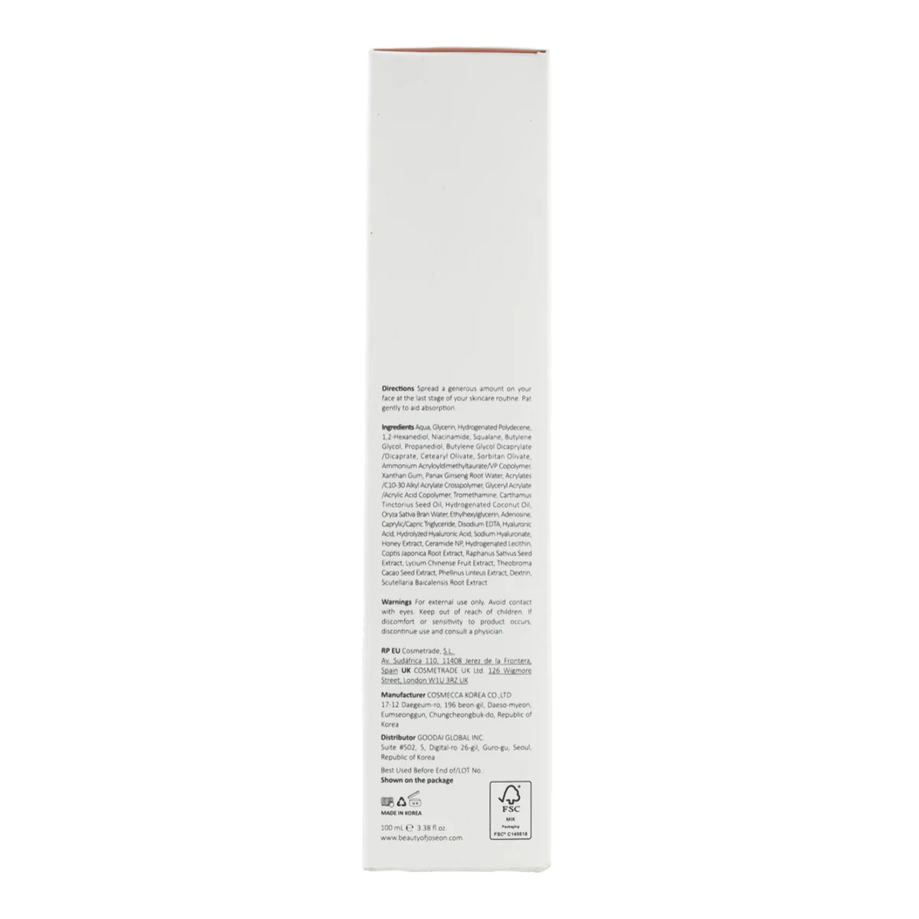 Crema Facial Dynasty Cream Beauty Of Joseon 100 ml