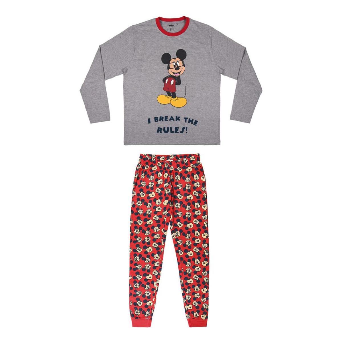 Pigiama Maniche Lunghe Mickey Mouse I Break the Rules Lui Disney Multicolor