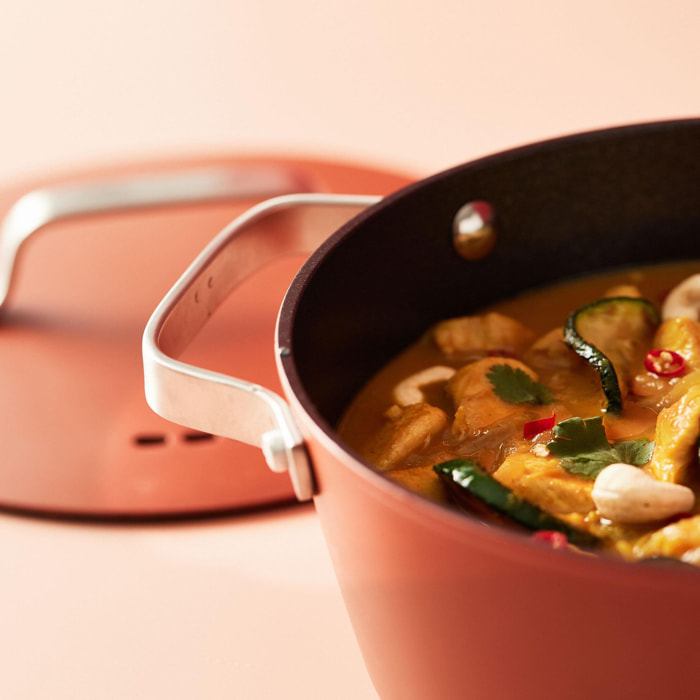 Juego de 2 Cacerolas Ø20cm-2L Ø28cm-6L + Cazo Ø16cm-1,3L en Aluminio forjado AGROS San Ignacio