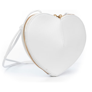 Barbaresco bolso de hombro mujer, con forma de corazón. Piel auténtica Dollaro.