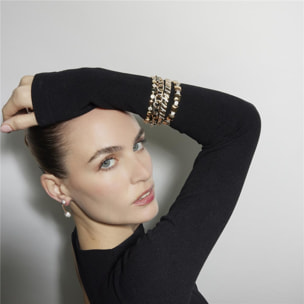 Pulsera con Circonita Brillante acabado oro 18k