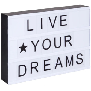 Boîte lumineuse à message Kira 30x22cm