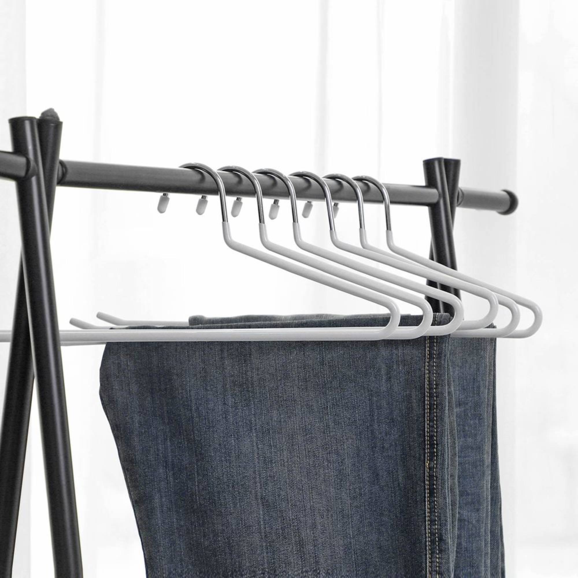 Set de perchas para pantalones con refuerzo - Antideslizante con recubrimiento de PVC