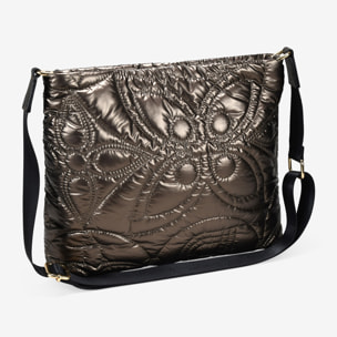 Bolso bandolera bronce con bordados