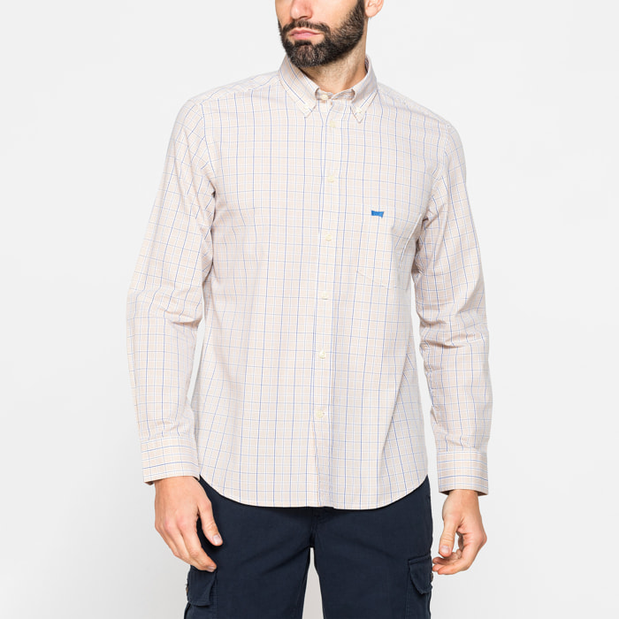 CAMICIA BUTTON-DOWN CON MANICA LUNGA E TASCHINO