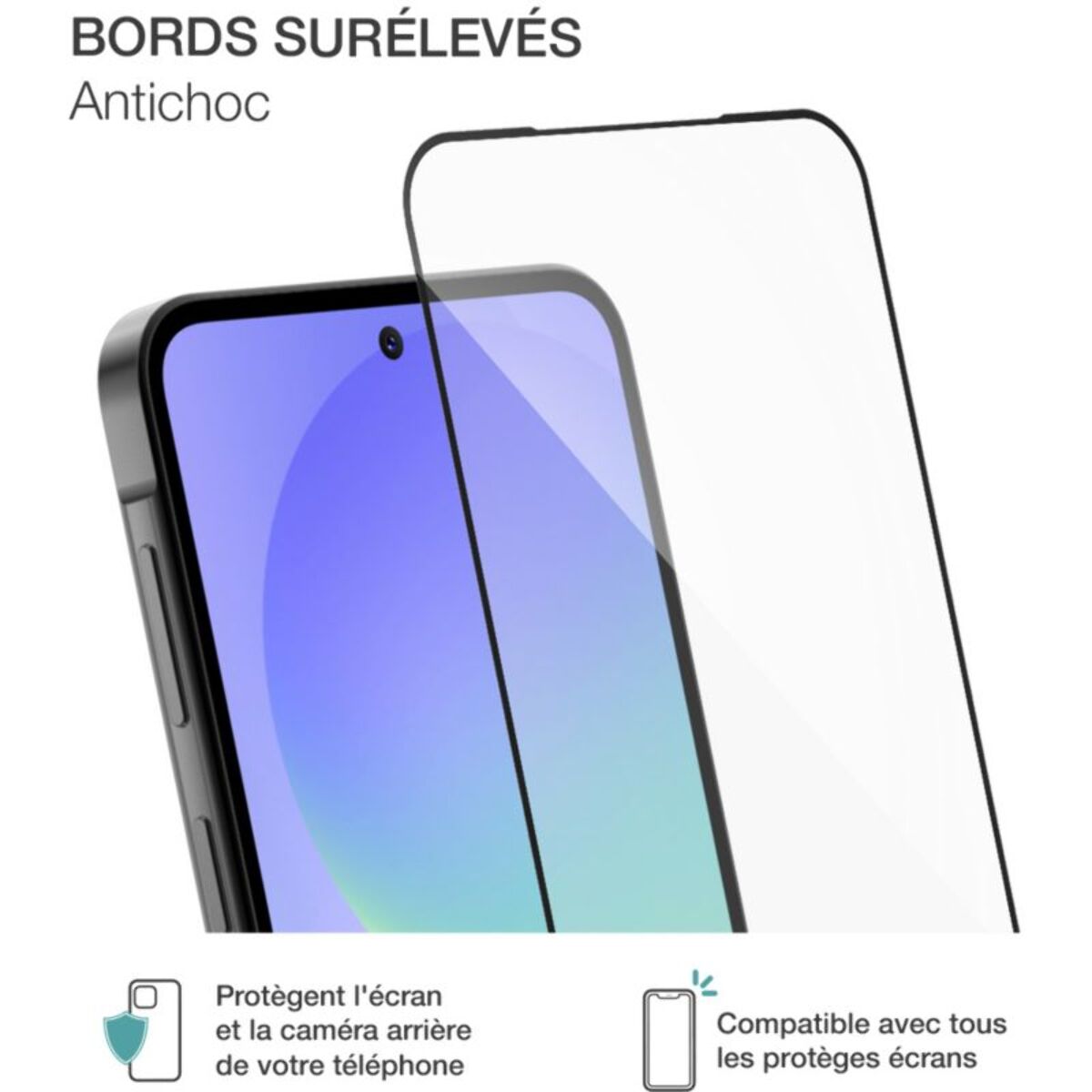 Coque BIGBEN CONNECTED A37 coque transparente +verre trempé GRS