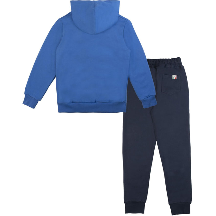 Chándal infantil de invierno Leone 1947 estilo urbano con capucha y cremallera.