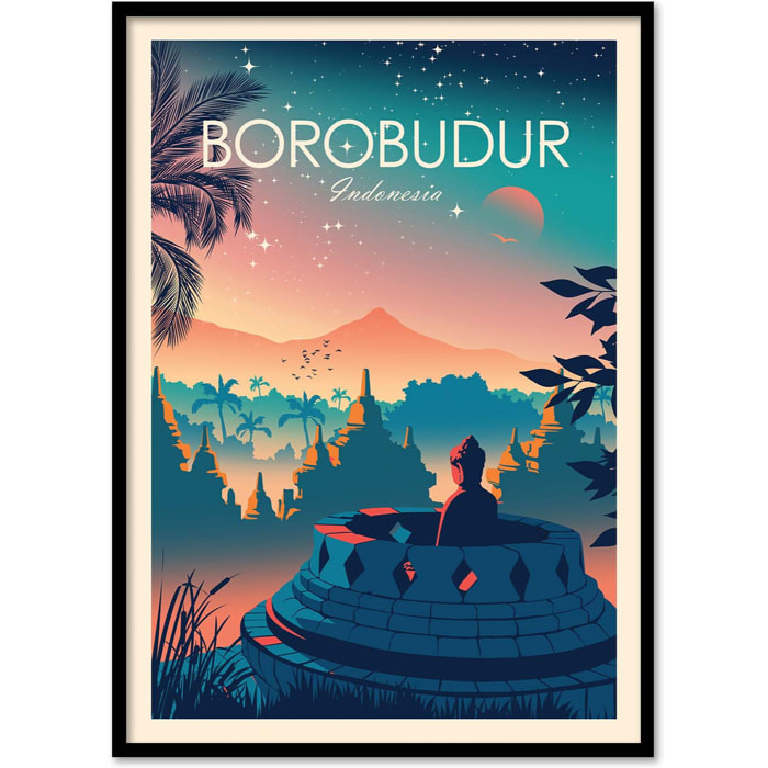 Affiche - Borobudur Indonesia - Studio Inception