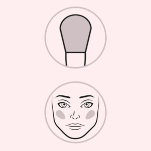F110 CHEEK BLENDER Pennello fard piccolo e leggermente schiacciato in setole morbide.