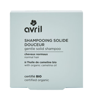 Shampooing Solide Certifié Bio - Shampooing Solide Douceur Cheveux Normaux 60g