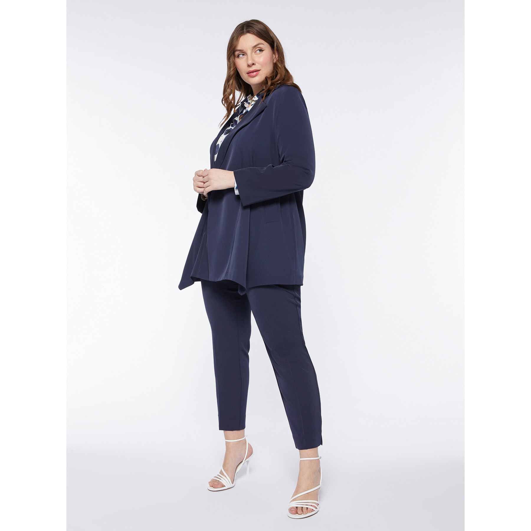 Fiorella Rubino - Elegante chaqueta acampanada - Azul