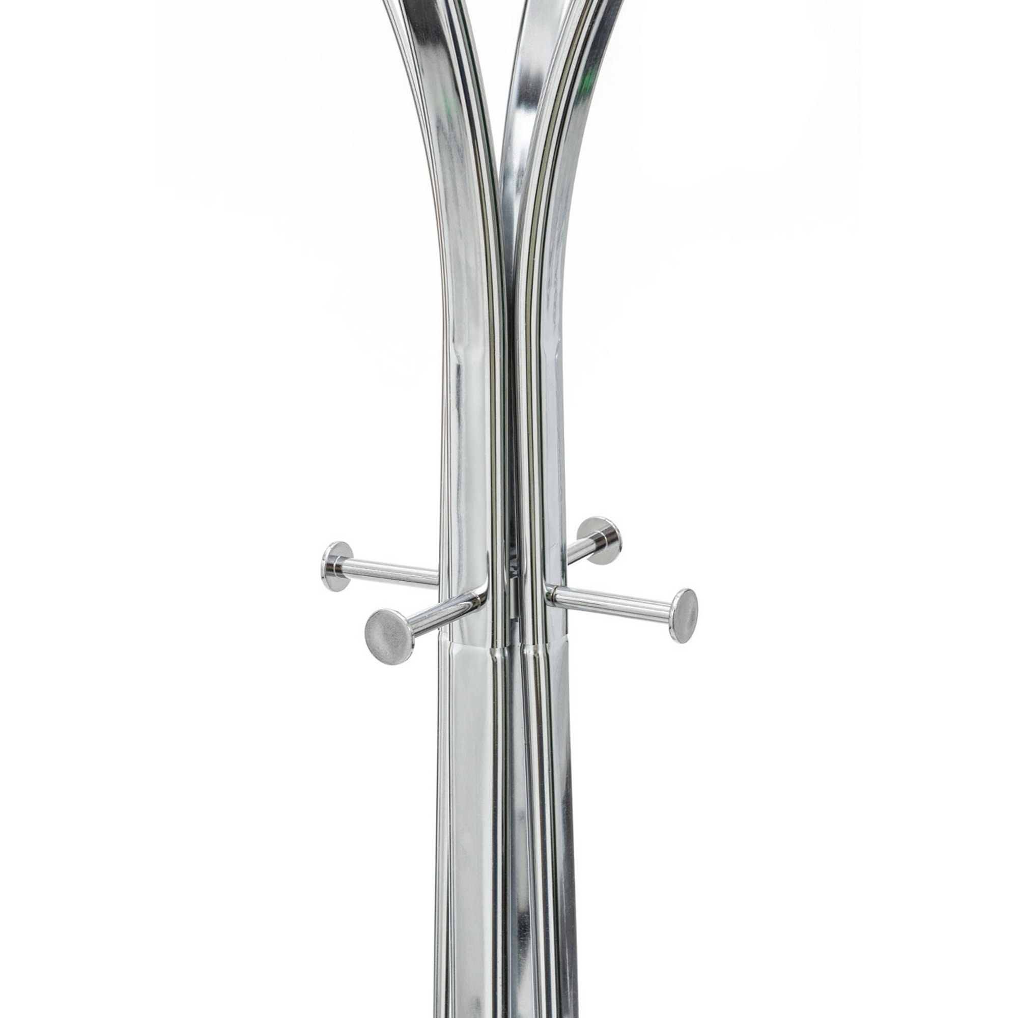Porte-manteau Tomasucci AMERIGO, en acier et métal, argenté, 62 × 6 × 183 cm
