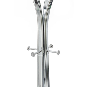 Porte-manteau Tomasucci AMERIGO, en acier et métal, argenté, 62 × 6 × 183 cm
