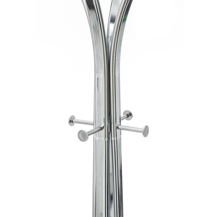 Porte-manteau Tomasucci AMERIGO, en acier et métal, argenté, 62 × 6 × 183 cm