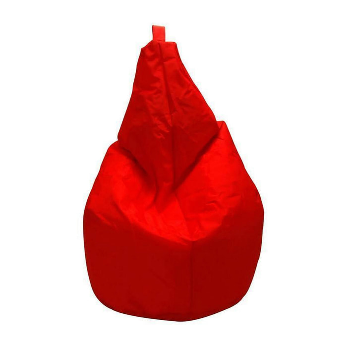 Pouf Angillina, Poltrona multiuso, Poltroncina sacco, Pouf poggiapiedi, Made in Italy, 80x80 h120 cm, Rosso
