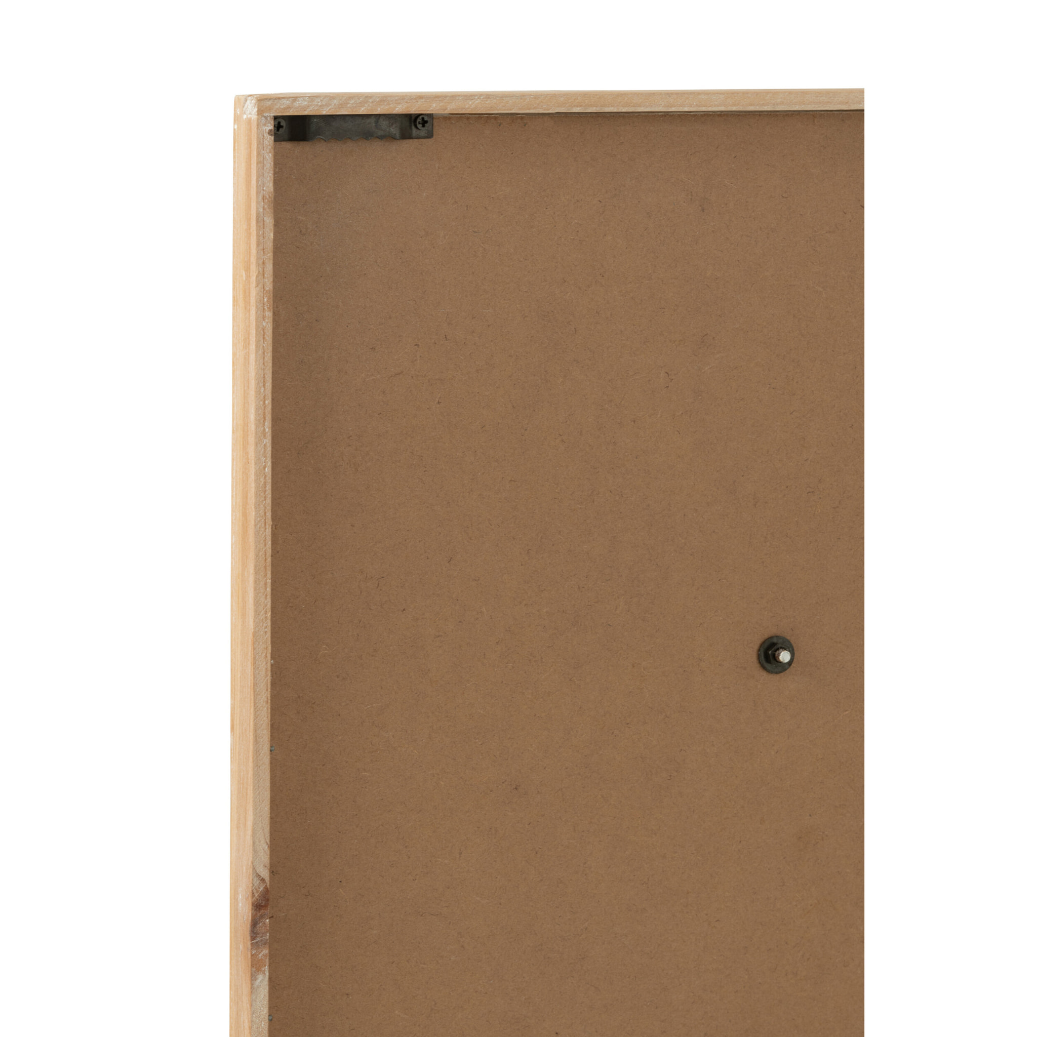 J-Line Decoration Murale Fleurs Poli Bois De Sapin/Mdf Naturel/Blanc Assortiment De 2