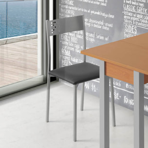 Set de 4 sillas – Polipiel y metal