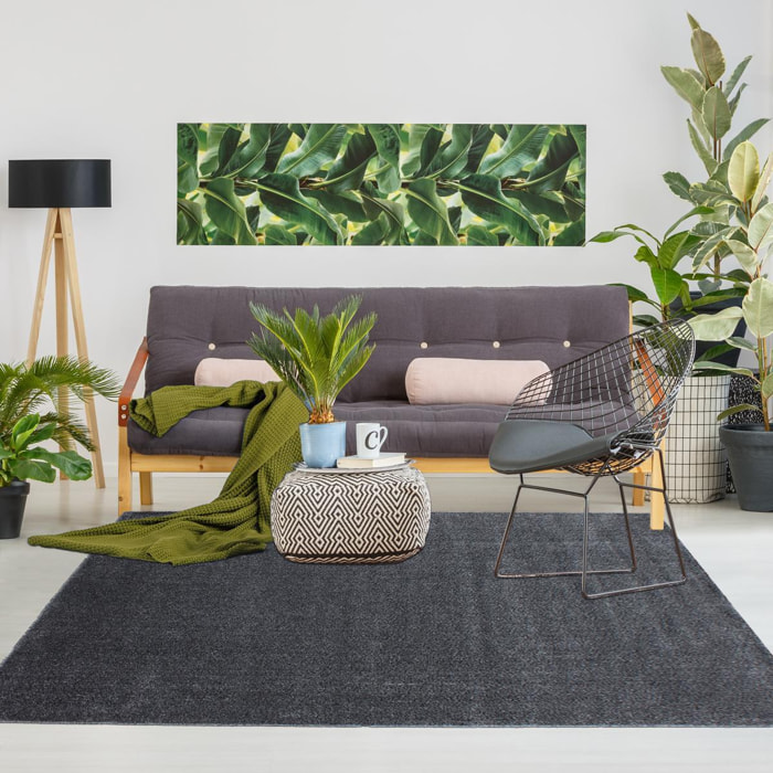 Tapis salon et chambre tissé motif uni JUFO