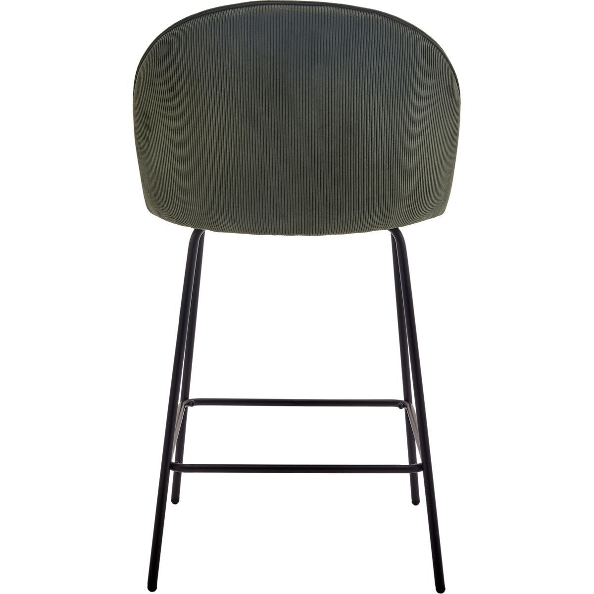 Lot de 2 tabourets de bar en velours côtelé - ALTA