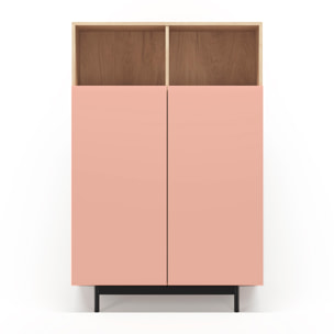Aparador alto Printed roble y rosa 140x90x34 cm