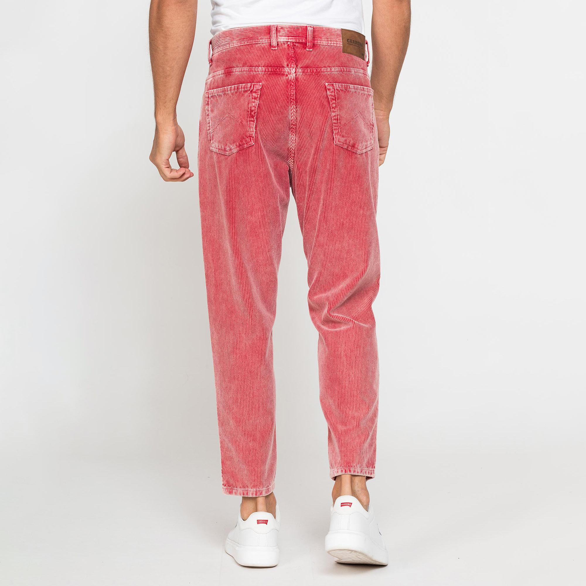 PANTALONE 5 TASCHE IN VELLUTO EFFETTO ACID WASH