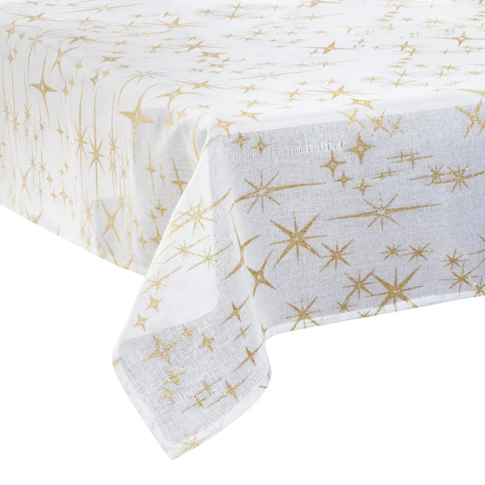 Nappe de Noël "Colorama de Noël" motif étoiles 140x240cm