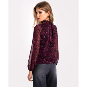 Blusa estampada con cuello halter