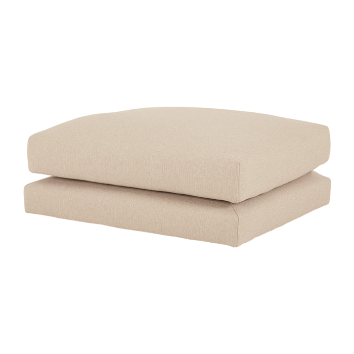 Puf beige de 97x78cm Alto: 36 Largo: 97 Ancho: 78