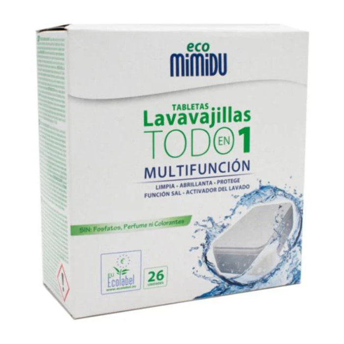 Tableta Lavavajillas Todo En Uno Mimidu ECO 26 dosis